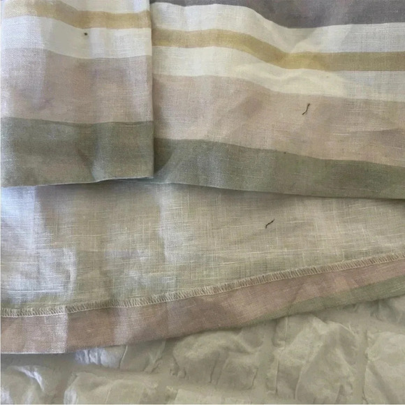 Mara Hoffman linen drop waist stripe midi linen dress - Picture 8 of 10